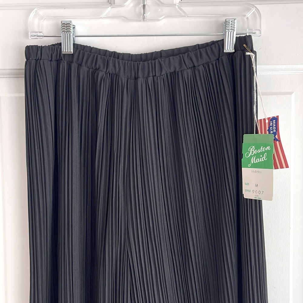 Vintage pleated palazzo pants wide leg made in USA women’s M NWT - Picture 3 of 7